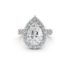Timeless Pear Halo Ring Setting