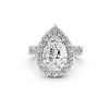 Timeless Pear Halo Ring Setting