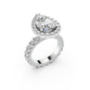 Timeless Pear Halo Ring Setting