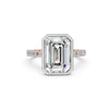 Aurelia Emerald Bezel Pavé Ring