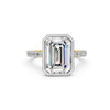 Aurelia Emerald Bezel Pavé Ring