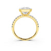 Aurelia Emerald Bezel Pavé Ring