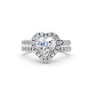 Heart Halo Split Shank Diamond Setting