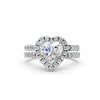 Heart Halo Split Shank Diamond Setting