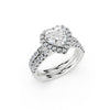 Heart Halo Split Shank Diamond Setting