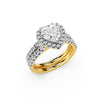 Heart Halo Split Shank Diamond Setting