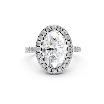 Aurielle Oval Halo Pavé Ring