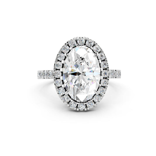 Aurielle Oval Halo Pavé Ring