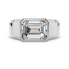 Emerald Bezel Signet Setting