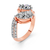 Twin Pear Diamond Crossover Setting