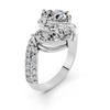 Twin Pear Diamond Crossover Setting