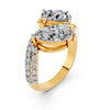 Twin Pear Diamond Crossover Setting