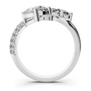 Twin Pear Diamond Crossover Setting