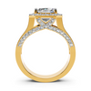 Emerald Halo Ring Setting