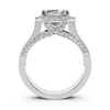 Emerald Halo Ring Setting