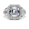 Emerald Halo Ring Setting