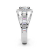 Emerald Halo Ring Setting