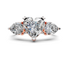 Heart Three-Stone Ring Setting