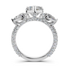 Heart Three-Stone Ring Setting