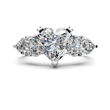 Heart Three-Stone Ring Setting