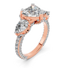 Heart Three-Stone Ring Setting