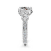 Heart Three-Stone Ring Setting