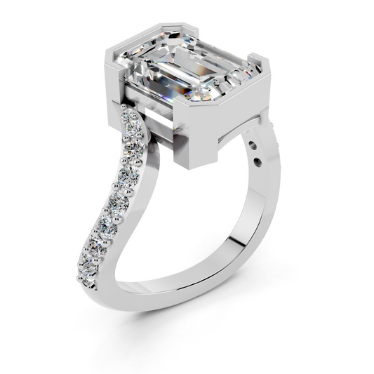 Twist Emerald Ring Setting