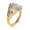 Three-Stone Pear Setting
