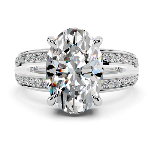 Split Pavé Solitaire Setting