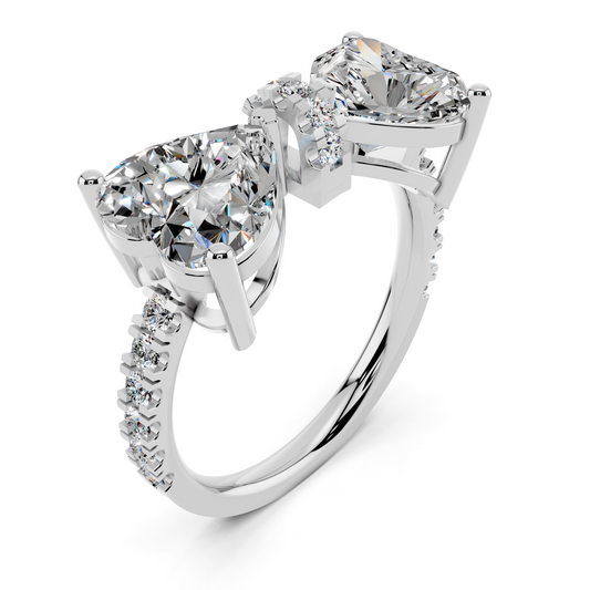 Harmony Twin Heart Diamond Setting