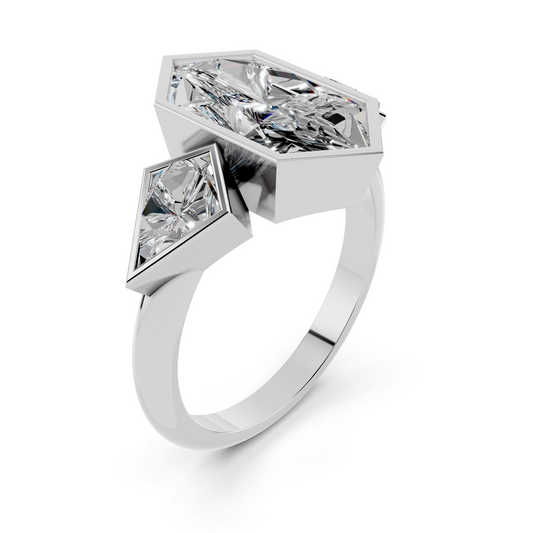 Kite Bezel Diamond Setting