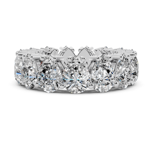 Pear Diamond Eternity Band