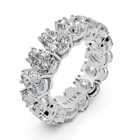 Pear Diamond Eternity Band