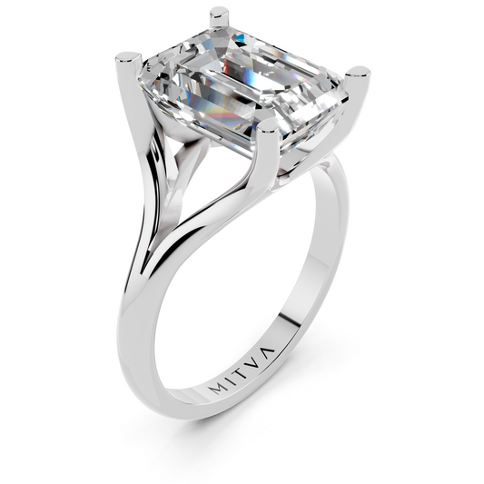 The Emerald-Cut Split-Shank Solitaire