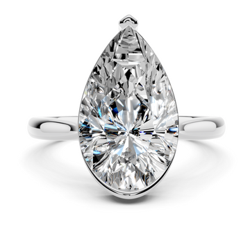 The Pear Bezel-Set Solitaire Setting