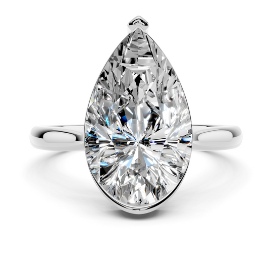 The Pear Bezel-Set Solitaire Setting