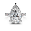 The Pear Bezel Accent Diamond Engagement Ring
