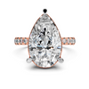 The Pear Bezel Accent Diamond Engagement Ring