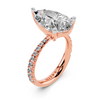 The Pear Bezel Accent Diamond Engagement Ring