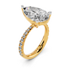 The Pear Bezel Accent Diamond Engagement Ring