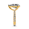 The Pear Bezel Accent Diamond Engagement Ring