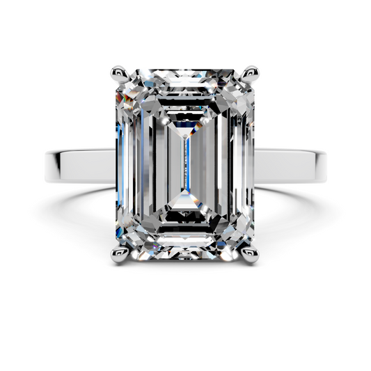 Emerald Cut Solitaire Setting