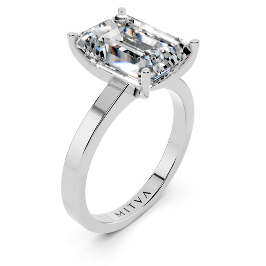 Emerald Cut Solitaire Setting