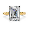 Emerald-Cut Diamond Twisted Setting