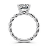 Emerald-Cut Diamond Twisted Setting