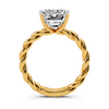Emerald-Cut Diamond Twisted Setting