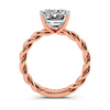 Emerald-Cut Diamond Twisted Setting