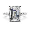 Emerald-Cut Diamond Twisted Setting