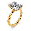 Emerald-Cut Diamond Twisted Setting