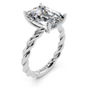 Emerald-Cut Diamond Twisted Setting